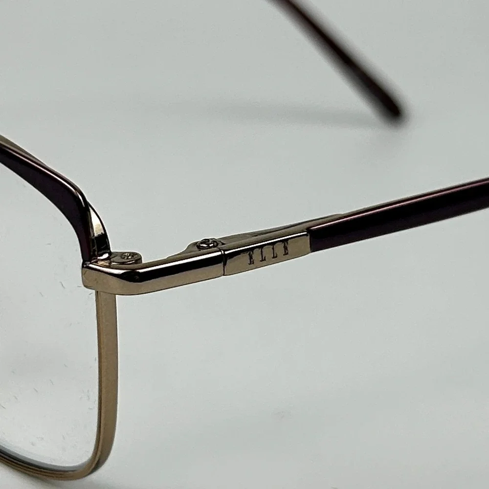 Elle EL13501 Women's Eyeglasses Frame Gold Tone Metal Full Rim 53-17-140 mm